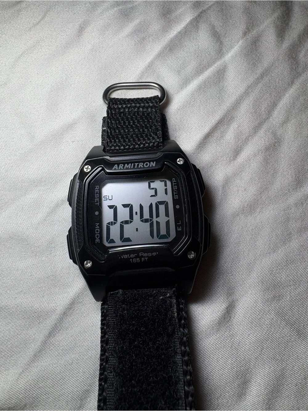 Armitron Black Digital Velcro Strap Watch